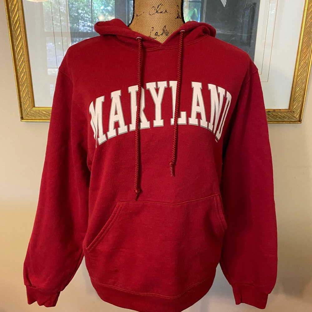 Maryland Terrapins Hoodie Jerzees NuBlend University NCAA College Sweatshirt SM